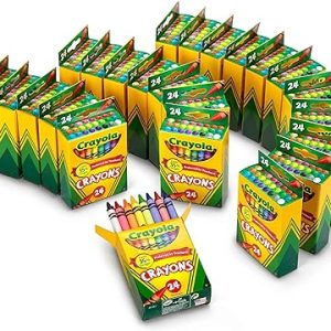 Crayola Crayons Bulk, 24 Crayon Packs with 24 Assorted Colors, School Supplies