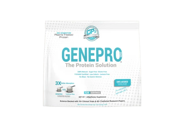 GENEPRO Gen 3 Protein Powder - 100% Flavorless, Lactose-Free, Gluten-Free, Non-GMO Whey Isolate Supplement